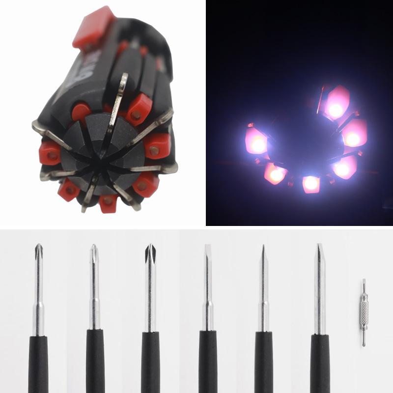 8 az 1-ben multifunkciós csavarhúzó LED-del